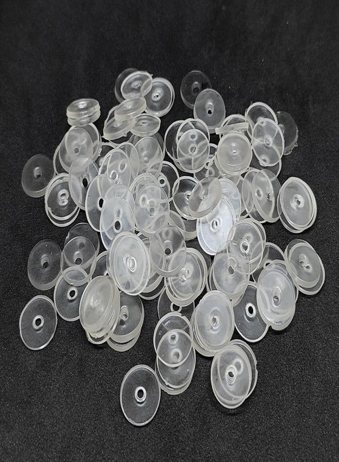 HAV CREATION Soft Silicone Rubber Earring Back Stoppers for Gold, Diamond, Silver & Heavy Earrings | Flat Clear Push Buttons for Big Holes | Earring Findings & Stud Support for Women & Girls - Image 1